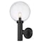 Z-Lite Laurent Outdoor Wall, 1-Light, 12 In.W x 13 In.L x 22.5 In.H, Black/Clear Seedy 599B-BK - alternate 2